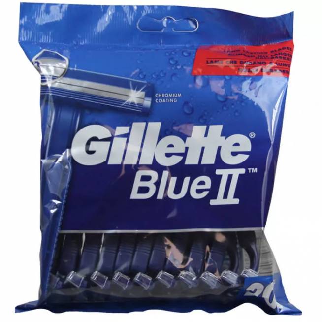 "Gillette Blue II" vienkartiniai skustuvai 20 vienetų