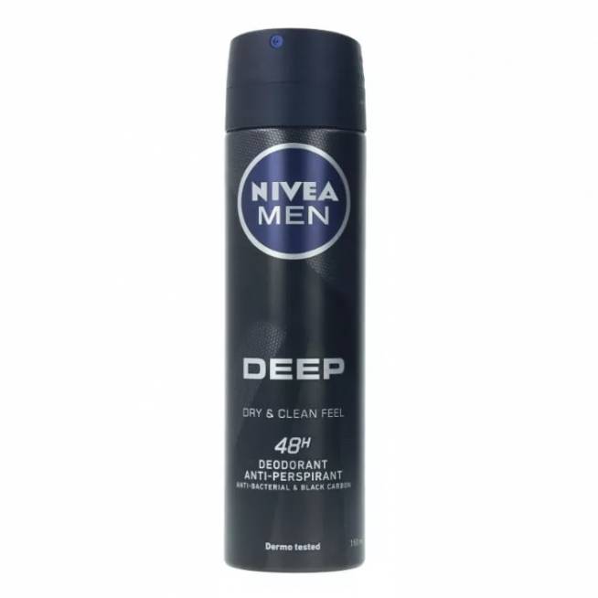 "Nivea Men Deep Black Carbon" dezodorantas purškiklis 150ml