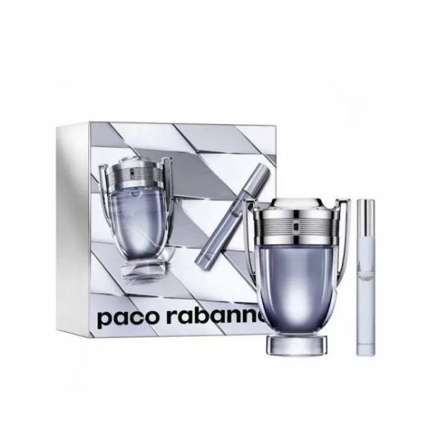 Paco Rabanne Invictus tualetinis vanduo su purškikliu 100 ml 2 dalių rinkinys