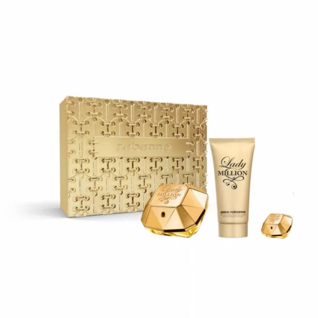 Paco Rabanne Lady Million kvepalų purškiklis 80 ml, 3 dalių rinkinys