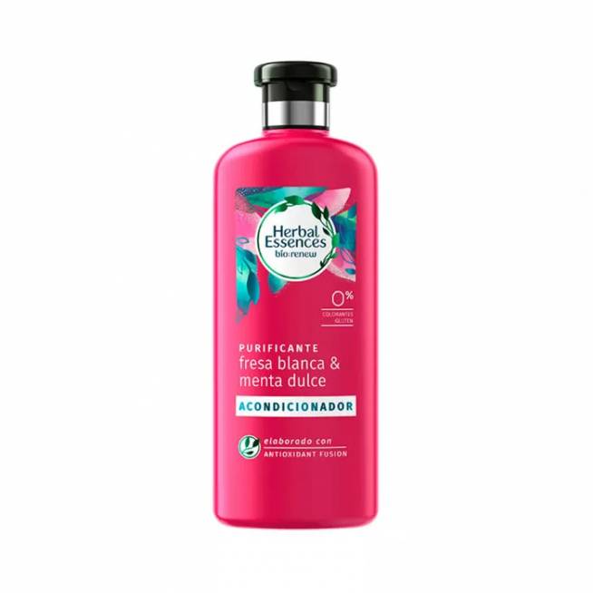 Herbal Essences braškių ir saldžiųjų mėtų kondicionierius Clean 400ml