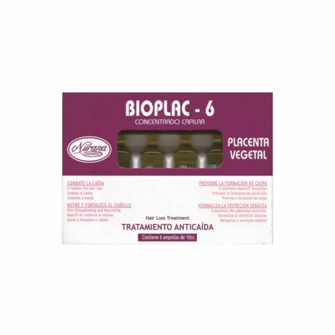 "Nurana Bioplac-6" plaukų slinkimą stabdanti priemonė ampulės 6x10ml