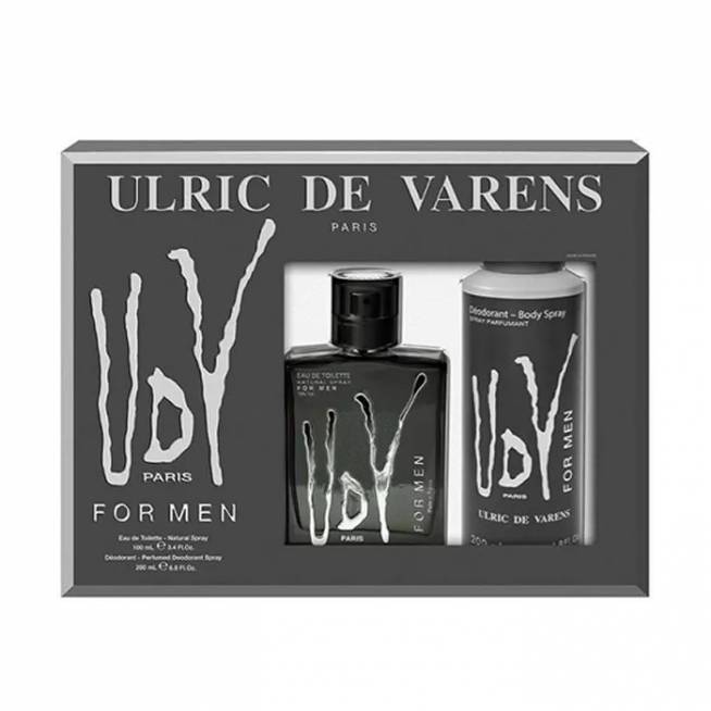 Ulric De Varens UDV Black Vyrams Tualetinis vanduo su purškikliu 100ml 2 vnt