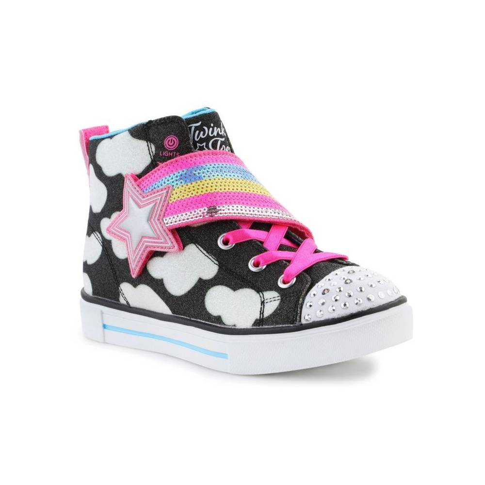 Skechers Twinkle Toes batai: Twinkle Sparks - Shooting Star Jr 314775L-BKMT