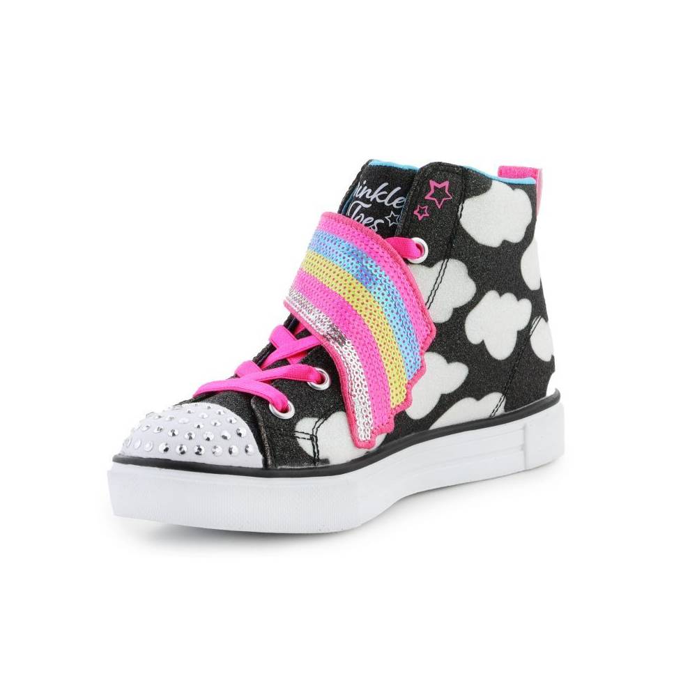 Skechers Twinkle Toes batai: Twinkle Sparks - Shooting Star Jr 314775L-BKMT