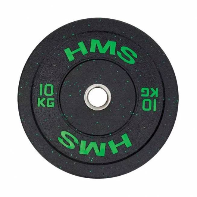 Olimpinė plokštelė HMS BUMPER GREEN 10 kg HTBR10