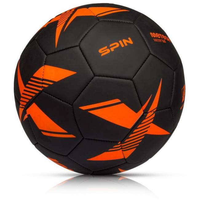 "Meteor Spin 5" futbolo kamuolys Black/Orange 17272