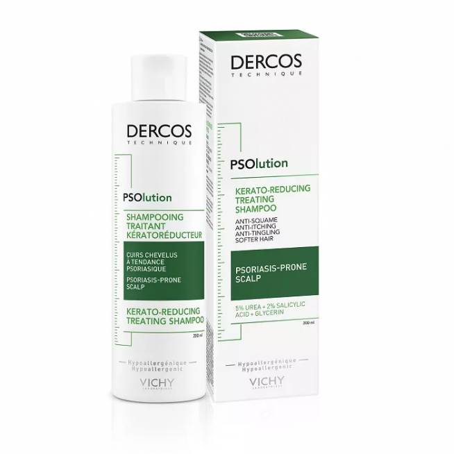 "Vichy Dercos Psolution" šampūnas, mažinantis keratoredukciją 200ml