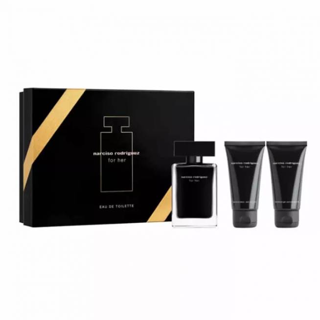 Narciso Rodriguez For Her Eau De Toilette Spray 50ml 3 dalių rinkinys