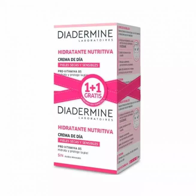 "Diadermine" maitinamasis drėkinamasis dieninis kremas 50 ml 2 dalių rinkinys