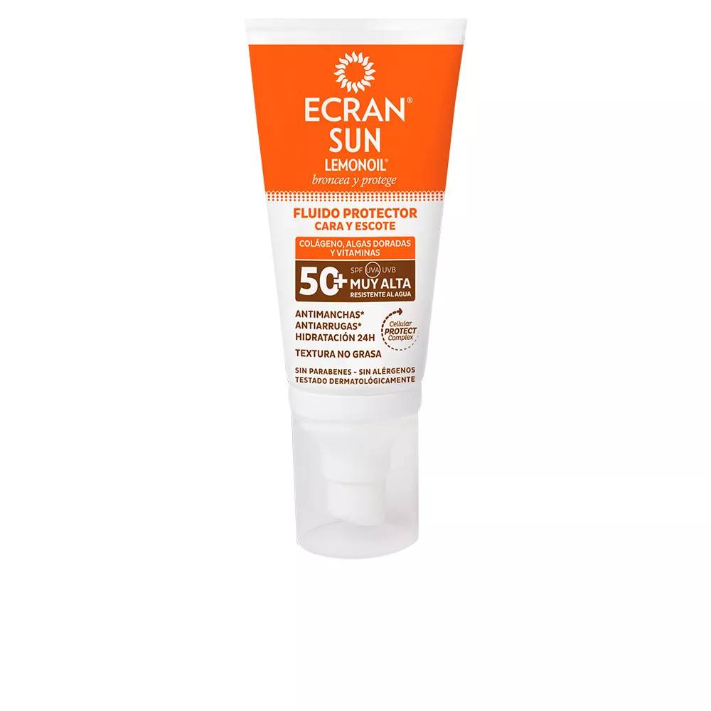 "Ecran Sun Lemonoil" veido ir kaklo fluidas Spf50 50ml