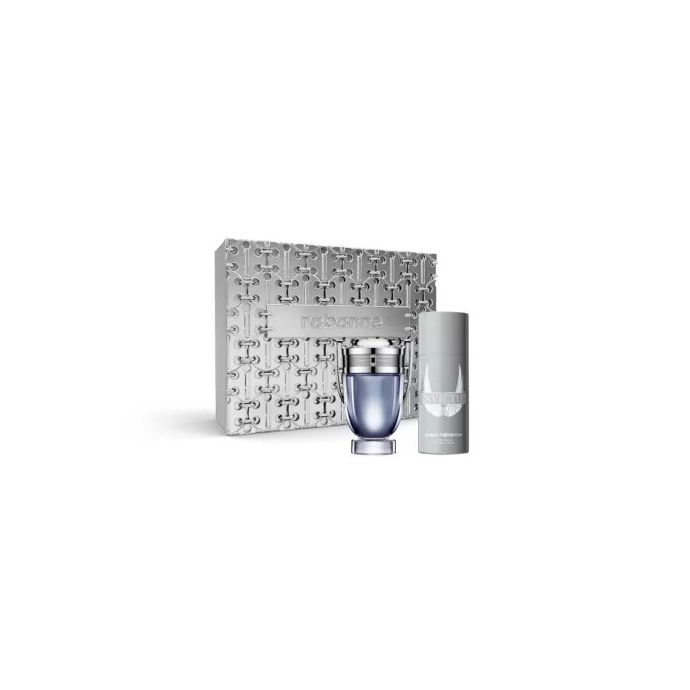 Paco Rabanne Invictus tualetinis vanduo su purškikliu 100 ml 2 dalių rinkinys