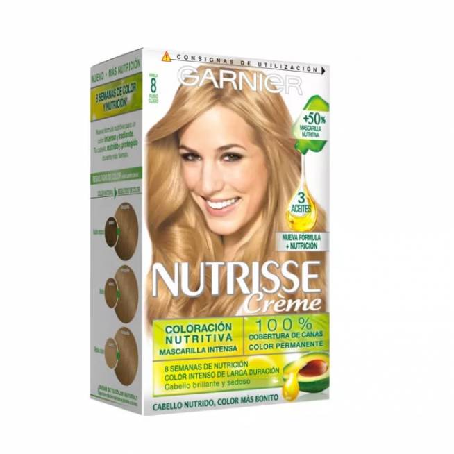 "Garnier Nutrisse Nourishing Color Cream 8 Light Blonde