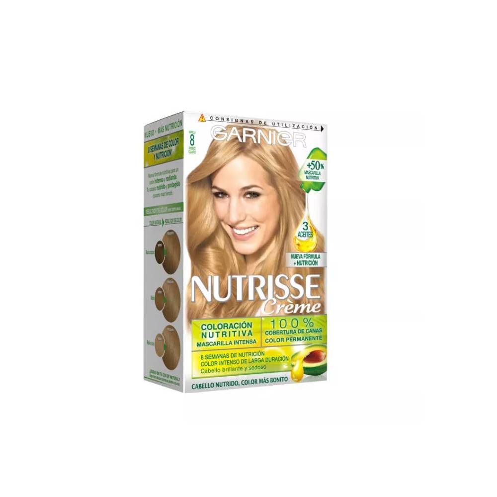 "Garnier Nutrisse Nourishing Color Cream 8 Light Blonde