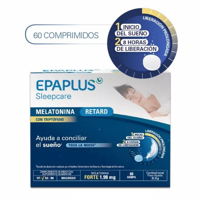 Epaplus Sleep Melatonina Retard Balance 60 kapsulių