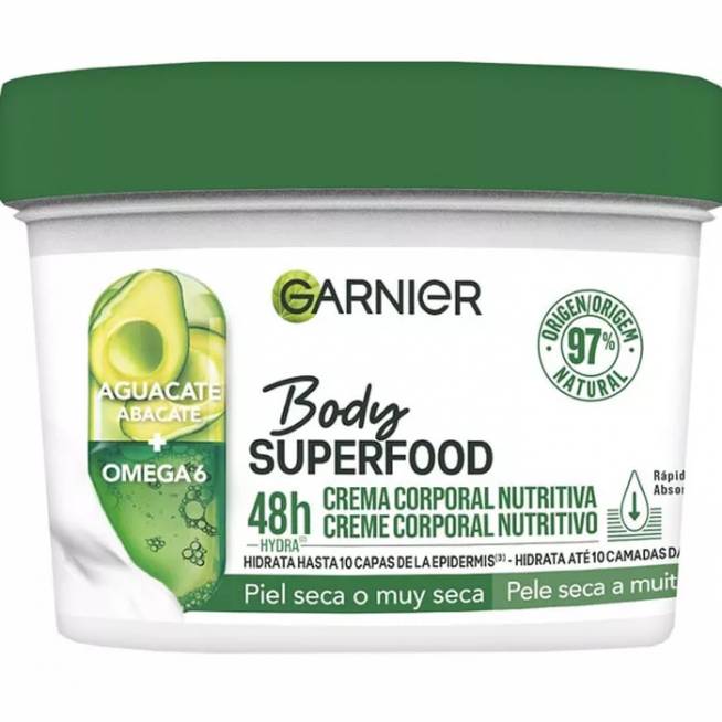 "Garnier Body Superfood" maitinamasis avokadų kūno kremas 380ml