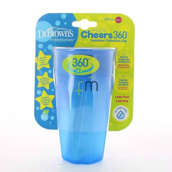 360 Tumbleris be snapelio, mėlynas, be rankenos, 300 ml