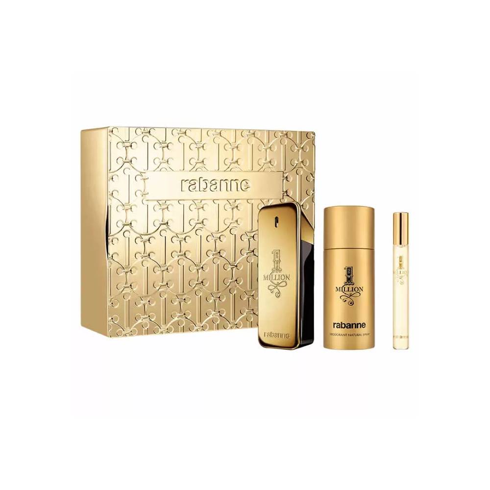 paco Rabanne 1 Million Eau De Toilette Spray 100ml 3 dalių rinkinys