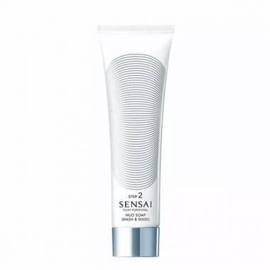 "Kanebo Sensai Silky Purifying Mud Soap Wash and Mask" muilas ir kaukė 125ml