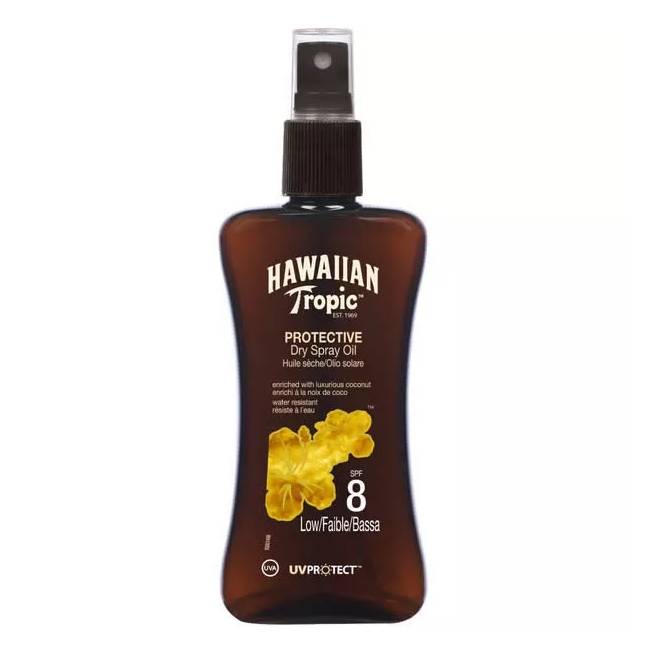 Hawaiian Tropic apsauginis sausas purškiamasis aliejus Spf8 Low 200ml