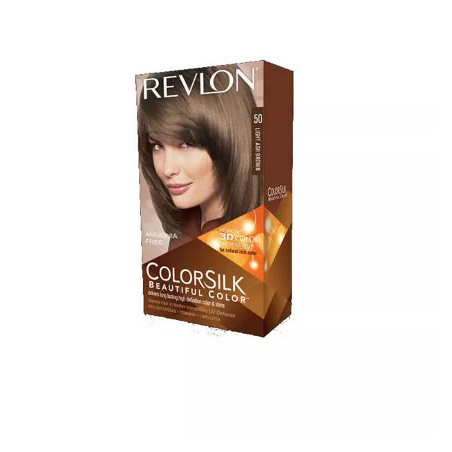 "Revlon Colorsilk" be amoniako 50 šviesiai pelenų ruda 