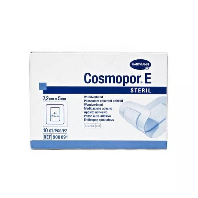 Hartmann Cosmopor E Steril absorbuojantis lipnus tvarstis 7,2X5cm 10 vnt