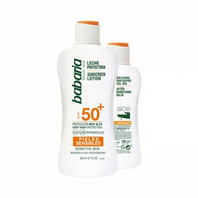 "Babaria Sun" apsauginis losjonas nuo saulės Spf50 Plus 200ml rinkinys 2 vnt