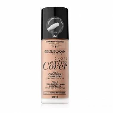 "Deborah Milano 24 Hours Extra Cover 2 in 1 Spf20 04 30ml