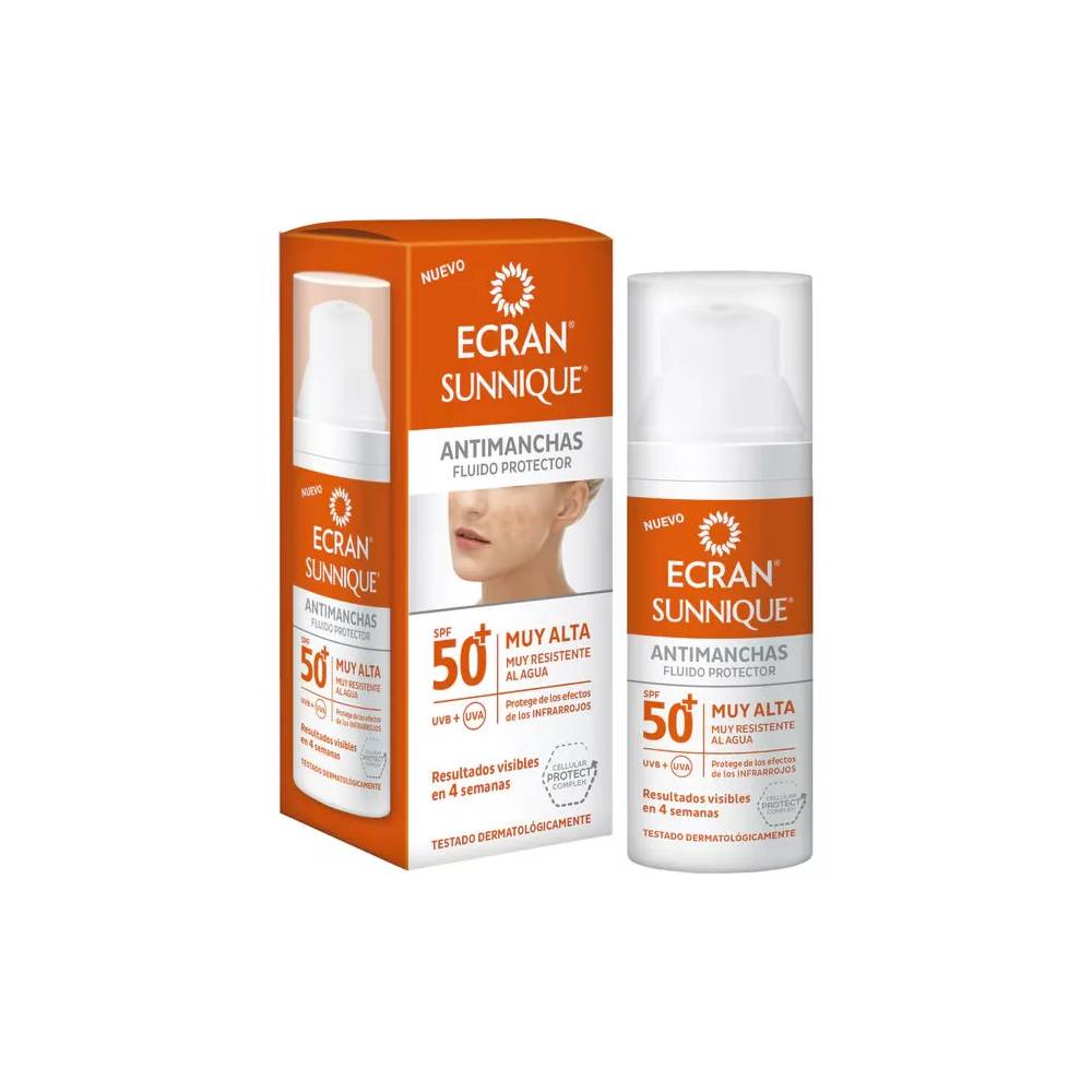 "Ecran Sunnique" apsauginis skystis nuo dėmių Spf50+ 50ml