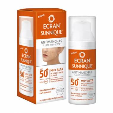 "Ecran Sunnique" apsauginis skystis nuo dėmių Spf50+ 50ml