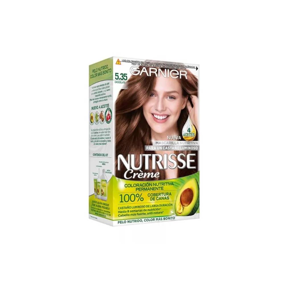 "Garnier Nutrisse" maitinamasis spalvotasis kremas 5,35 šokolado