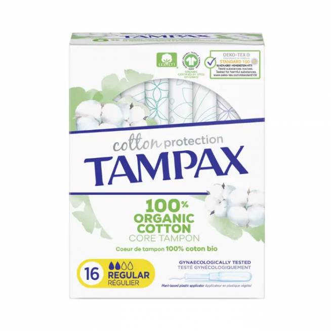 "Tampax Organic" įprasti tamponai 16 vienetų