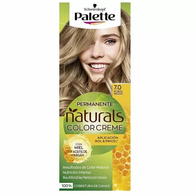 Schwarzkopf Palette Naturals Color Creme 7.0 Vidutinė šviesi spalva