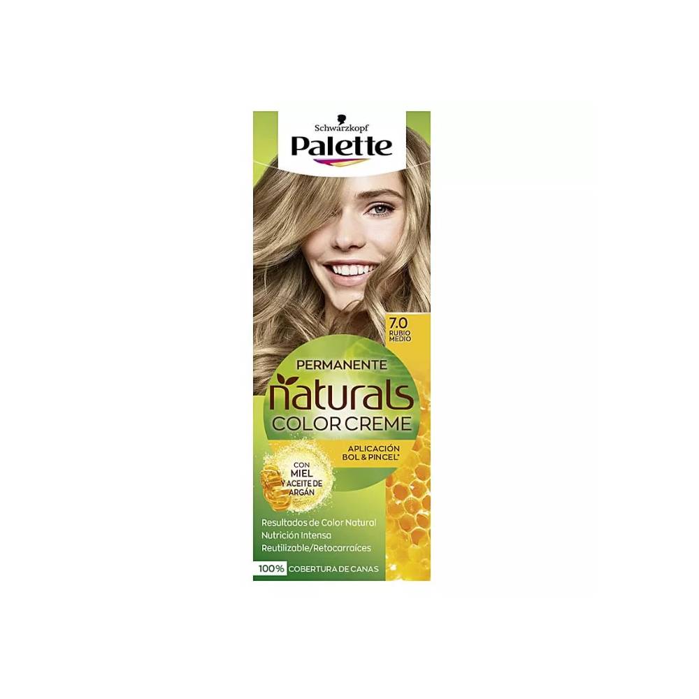 Schwarzkopf Palette Naturals Color Creme 7.0 Vidutinė šviesi spalva