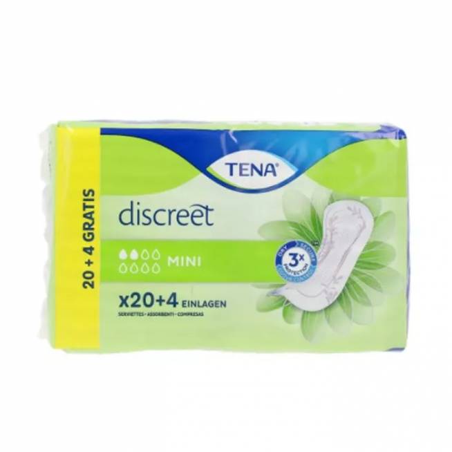 "Tena Discreet Incontinence" higieniniai rankšluosčiai Mini 24 vienetai