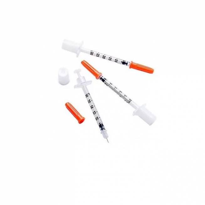 Mikroskopinis švirkštas 1/2U 8 X 0,3ml 10 vienetų