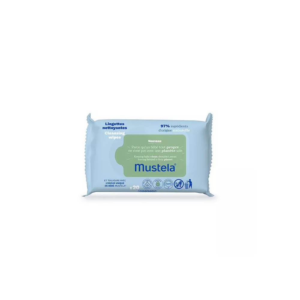 "Mustela" kūdikių drėgnos servetėlės 20 vnt.