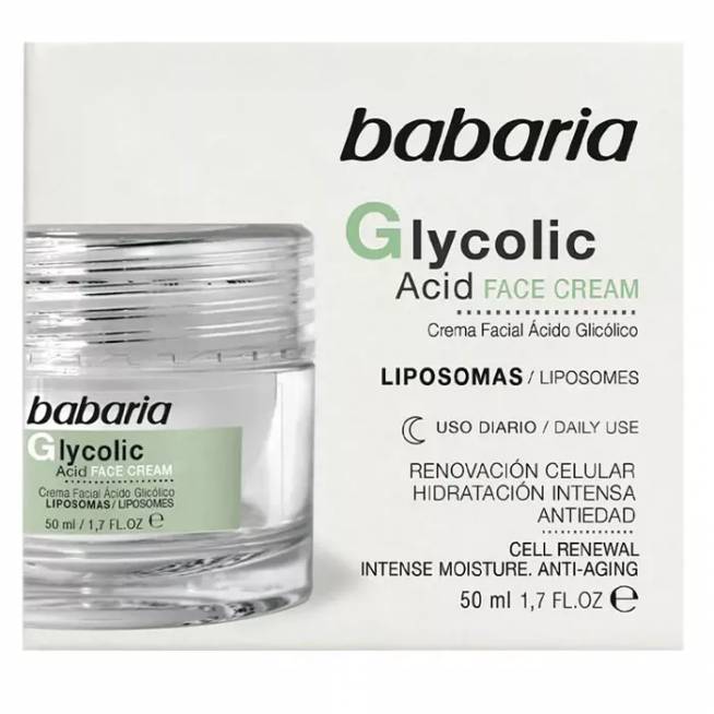 "Babaria" glikolio rūgšties veido kremas "Cell Renewal" 50ml