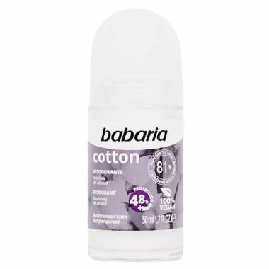 Babaria dezodorantas Cotton Roll On 50ml