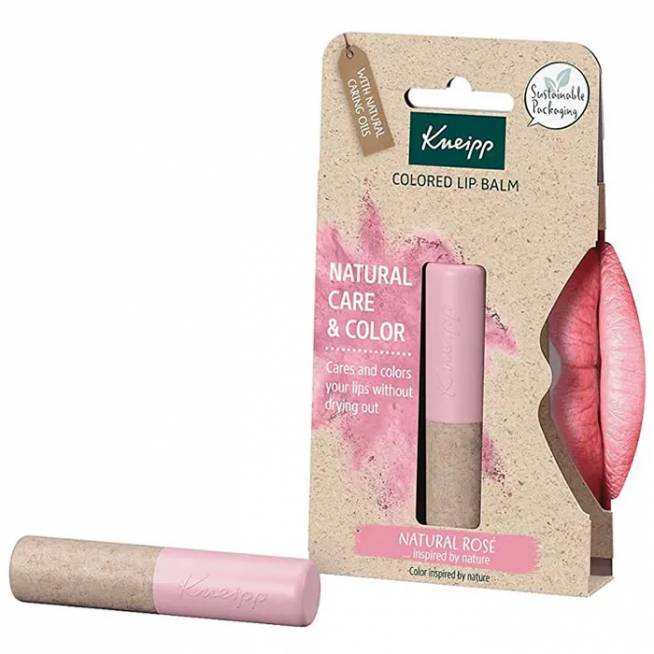 "Kneipp" spalvotas lūpų balzamas "Natural Rosé" 3,5g