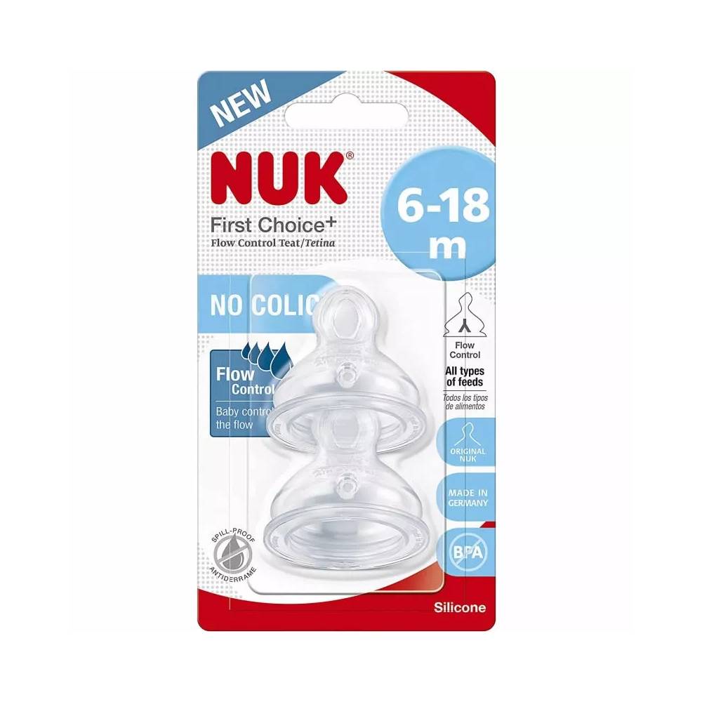 "Nuk First Choice" 2 dydžio silikoninis čiulptukas 2 vienetai