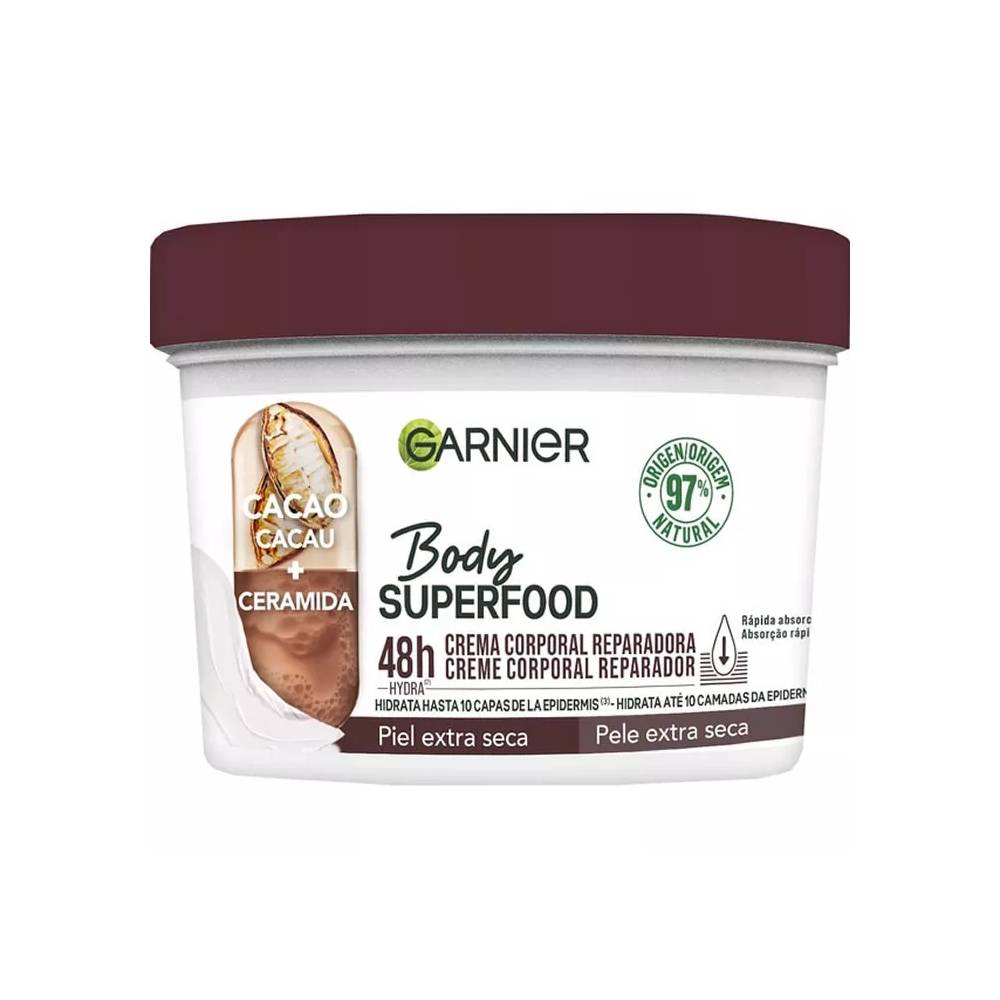 "Garnier Body Superfood Cocoa Repair" atkuriamasis kūno kremas 380ml