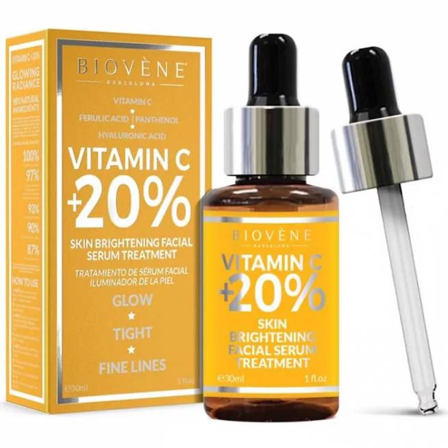 "Biovene" vitaminas C 20% odą skaistinantis veido serumas 30ml