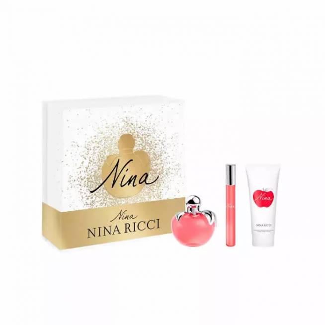 Nina Ricci Nina Eau De Toilette Spray 50ml 3 dalių rinkinys