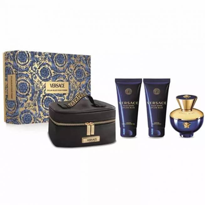 Versace Pour Femme Dylan Blue kvepalų purškiklis 100 ml, 3 dalių rinkinys