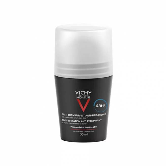 "Vichy Homme" dezodorantas jautriai odai 50ml