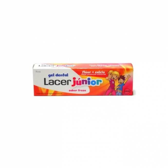 "Lacer Junior" dantų gelis 75ml braškių