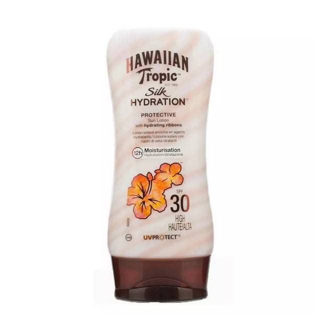 "Hawaiian Tropic" šilko drėkinamasis apsauginis losjonas nuo saulės Spf30 High 180ml