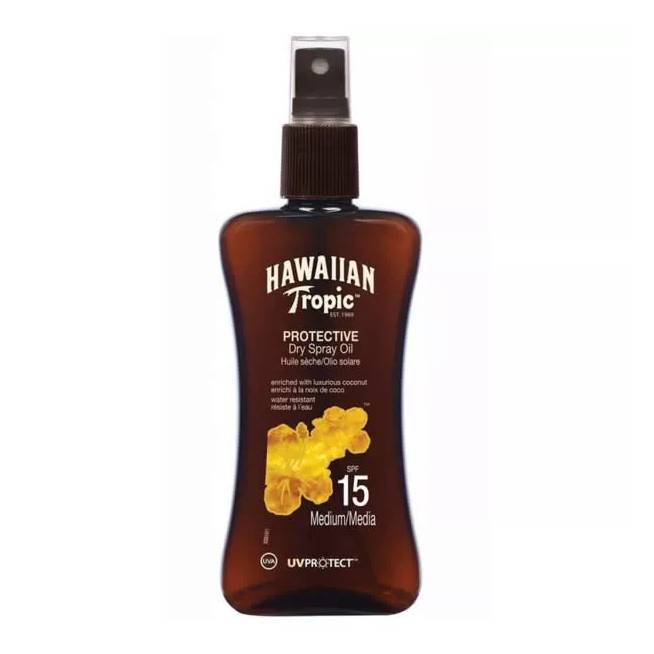 Hawaiian Tropic apsauginis sausas purškiamasis aliejus Spf15 Medium 200ml