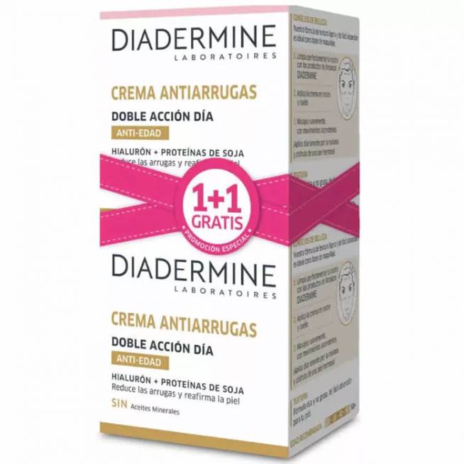 "Diadermine" dvigubo poveikio dieninis kremas nuo raukšlių 50 ml 2 dalių rinkinys